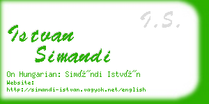 istvan simandi business card